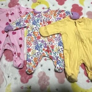 Floral and Solid Color Preemie Sleepers